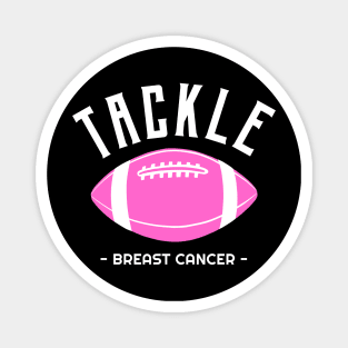 Tackle Breast Cancer - Pink Football Magnet